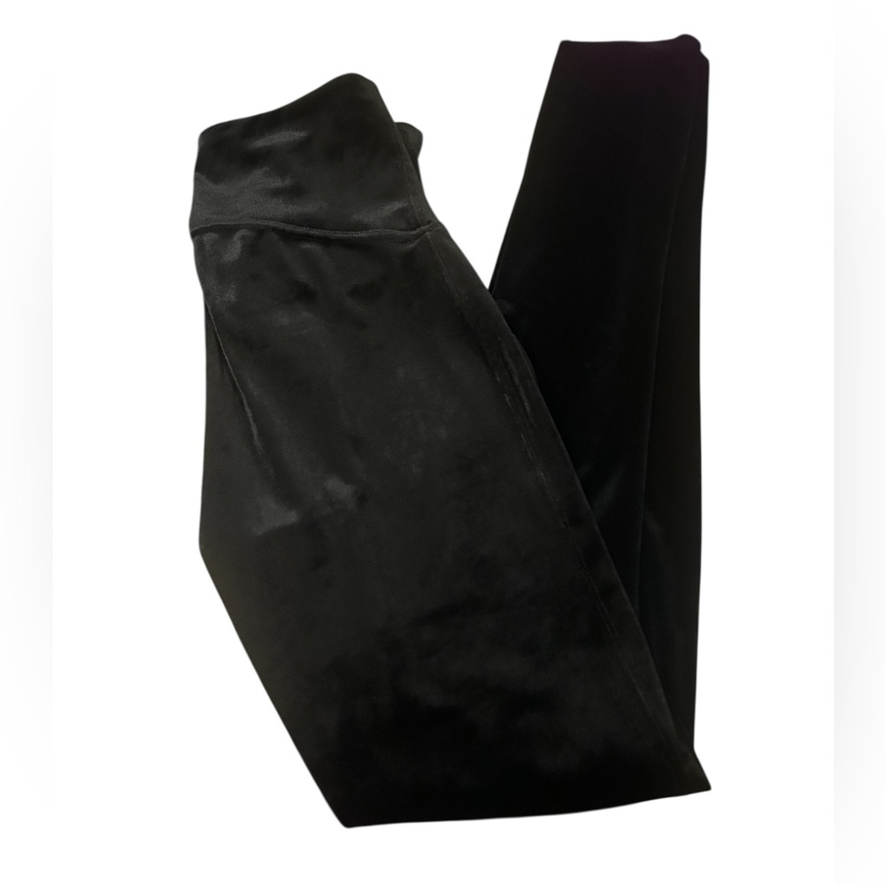 Spanx High Waisted Velvet Leggings in Black Size Medium NEW - Picture 3 of 4